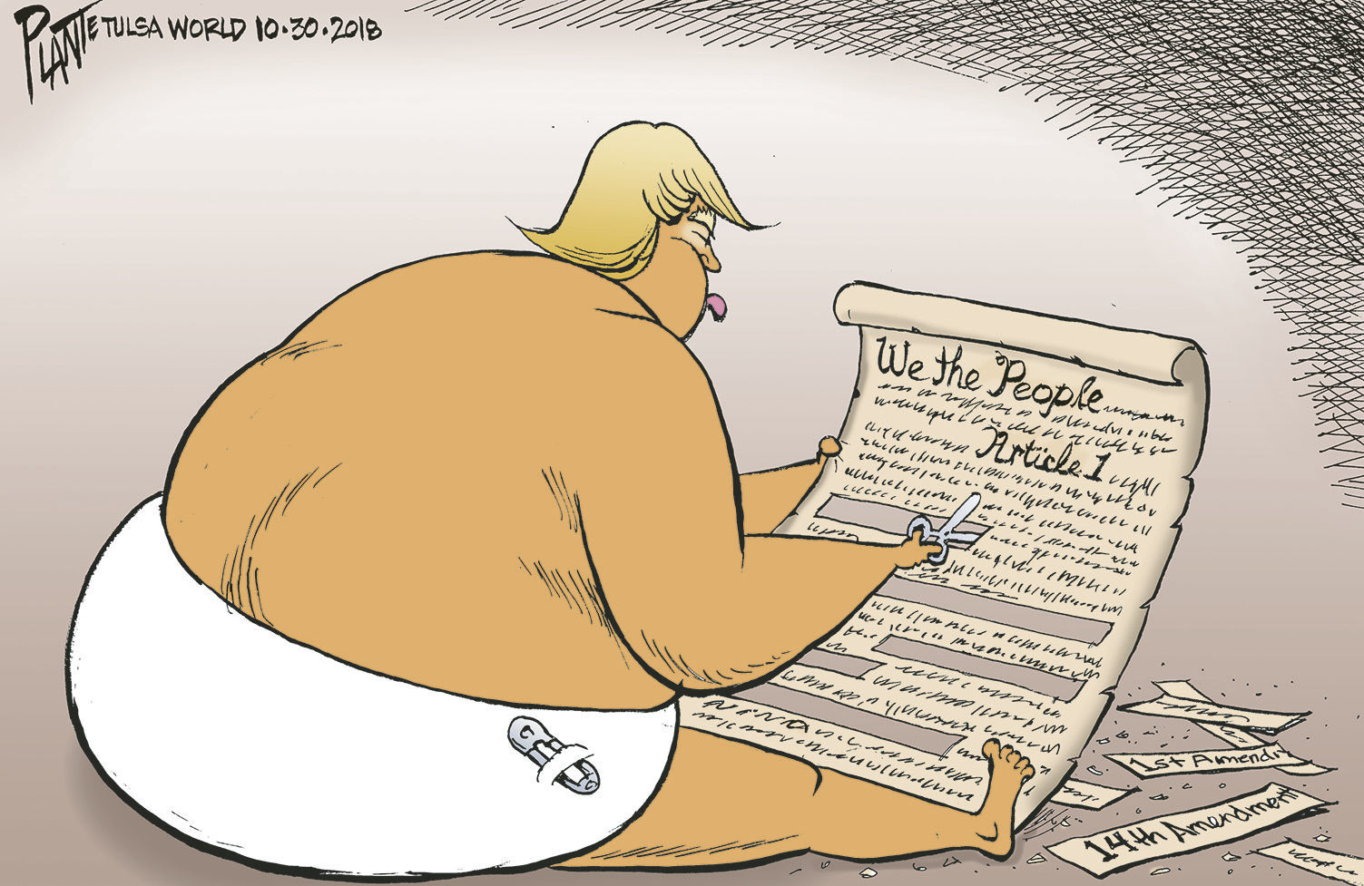 Bruce Plante Cartoon: Trump and the Constitution